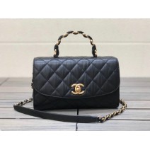 Chanel Flap Bag With Top Handle White AS2478