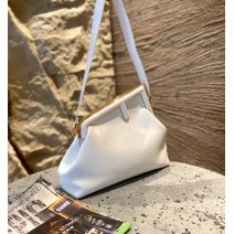 Fendi First Leather Bag White 8BP127