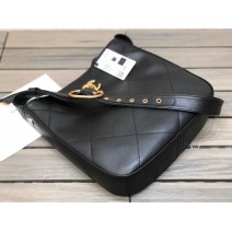 Chanel Calfskin Hobo Handbag Black AS2844