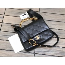 Chanel Calfskin Messenger Bag Black AS2842
