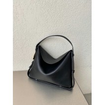 Bottega Veneta Small Cradle Leather Shoulder Bag Black 680057