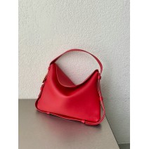 Bottega Veneta Small Cradle Leather Shoulder Bag Red 680057
