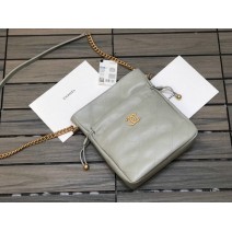 Chanel Drawstring Bag Grey AS2985
