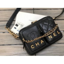 Chanel Small Calfskin Camera Case Black AS2923 