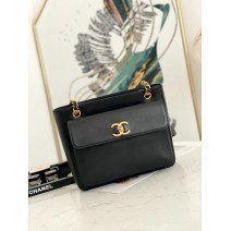 Chanel Smooth Calfskin Shoulder Bag Black AS6706