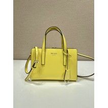 Prada Re-Edition 1995 brushed-leather mini handbag yellow 1BA357