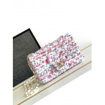 Chanel Tweed Small Flap Ba Pink CF1116