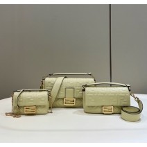 Fendi Baguette Mini leather bag Yellow F0191S