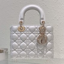 Small Lady Dior My ABCDIOR Bag White M0538