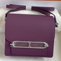 Hermes Evercolor Leather Roulis Bag Anemone HR0805