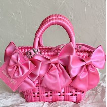 Balenciaga XXS Bistro Basket Tote Bag Pink B678028