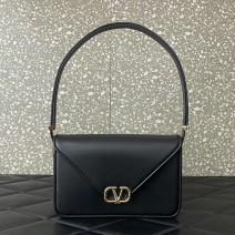 Valentino Garavani Shoulder Letter Bag Black V5080