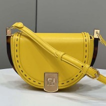 Fendi Moonlight Leather Bag Yellow F80008